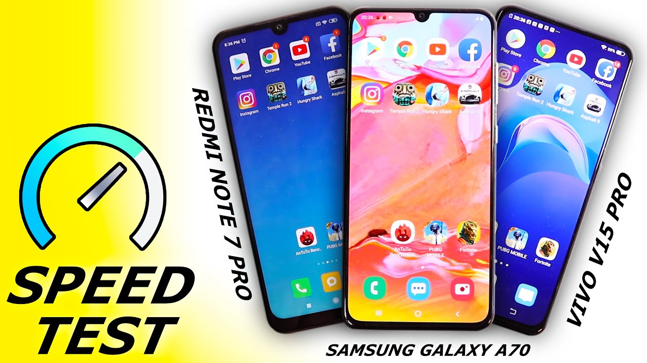 Samsung Galaxy A70 vs Vivo V15 Pro vs Redmi Note 7 Pro Battle of the Snapdragon 675 beasts