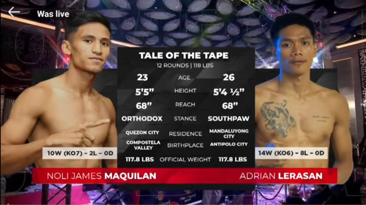 Noli James Maquilan 🆚 Adrian Lerasan Full Fight TKO HD. 032025