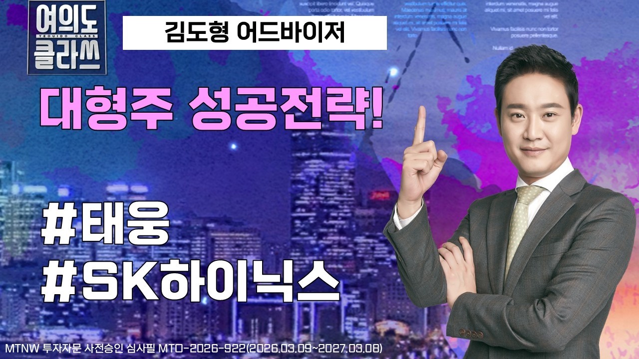 대형주 성공전략! ▶김도형◀ [여의도클라쓰]