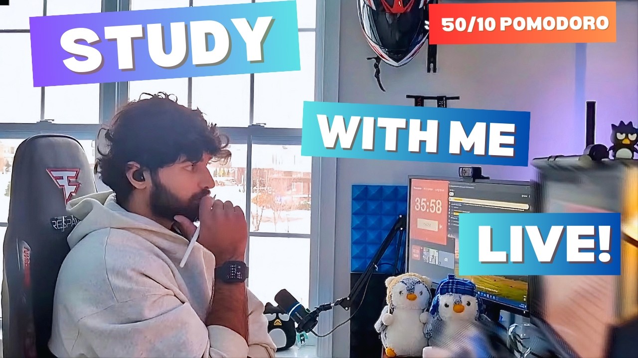 12 Hour Study With Me LIVE | Medical Student - USMLE Step 1 | 50/10/70 Pomodoro (02/20/2026)