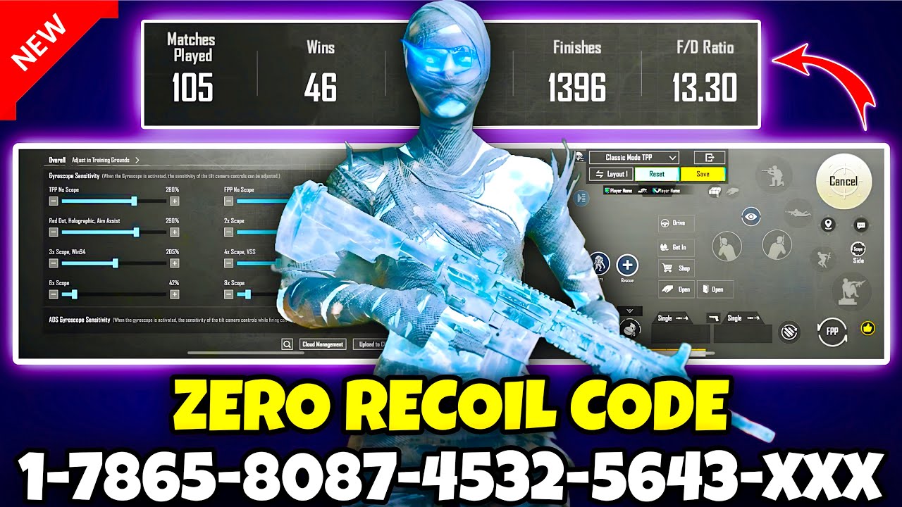 🔥Bgmi sensitivity settings 2026 🥵 | Bgmi best sensitivity settings 😱| Zero recoil sensitivity bgmi.