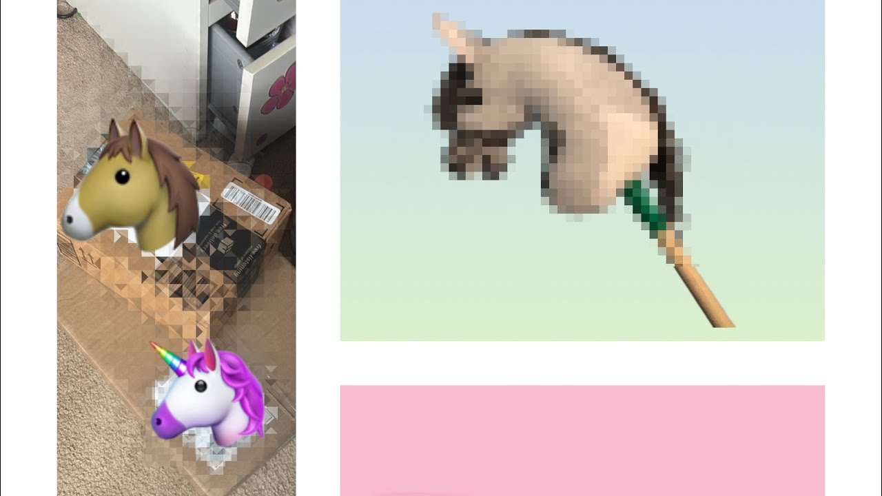Unboxed my DREAM HH ￼ hobby horse  and stuff to make brow bands ￼made by @Blueloon_Equestrian ￼