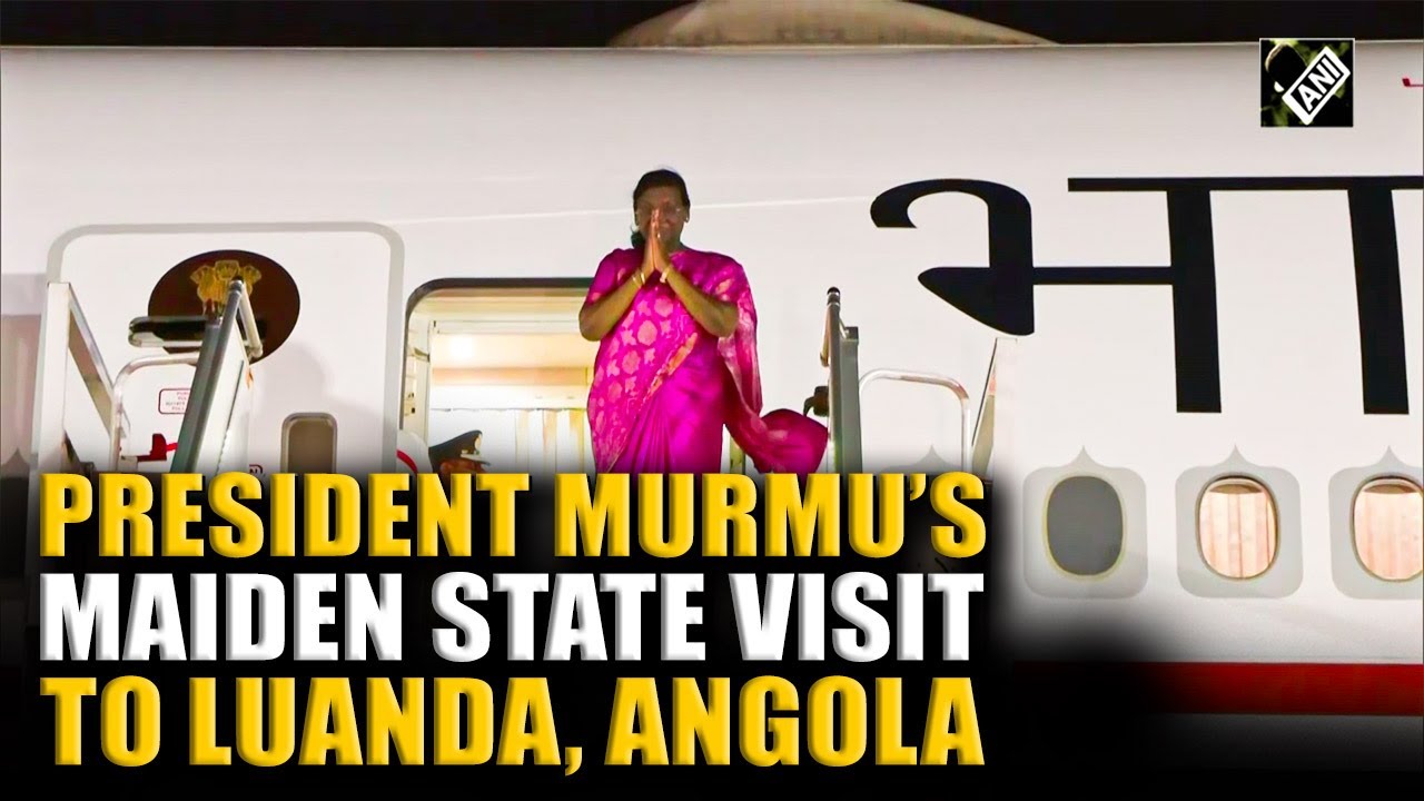 India President Murmu arrives in Luanda on first-ever State visit by Indian Head to Angola, Botswana