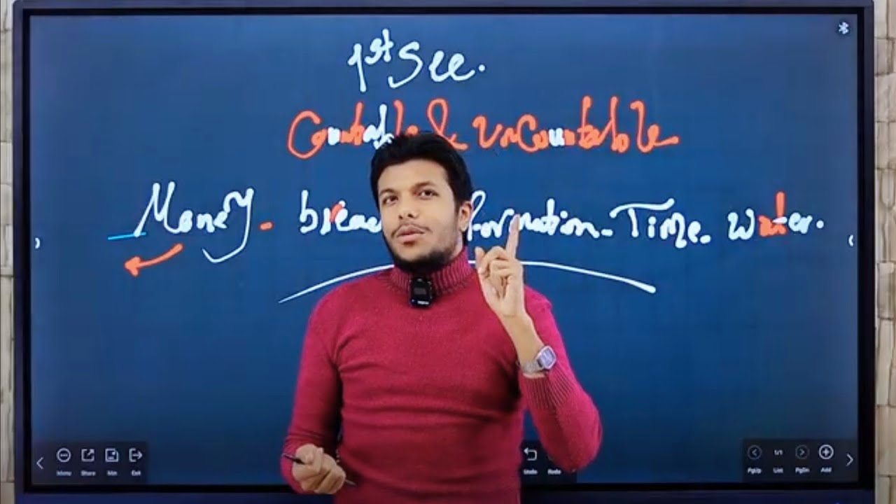 جرامر الوحده الخامسة اولى ثانوي ♥️(countable & uncountable)