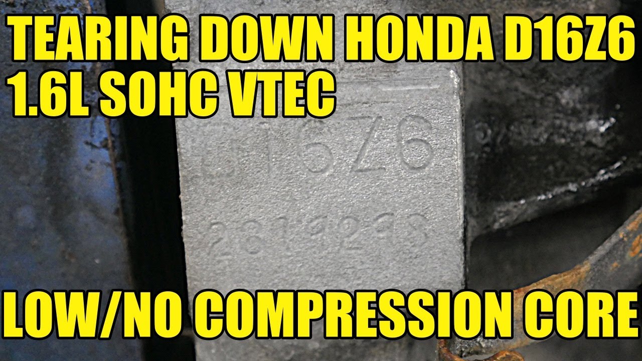Разборка неисправного двигателя Honda Civic D16Z6! OBD1 1.6L SOHC VTEC. Почему нет компрессии?