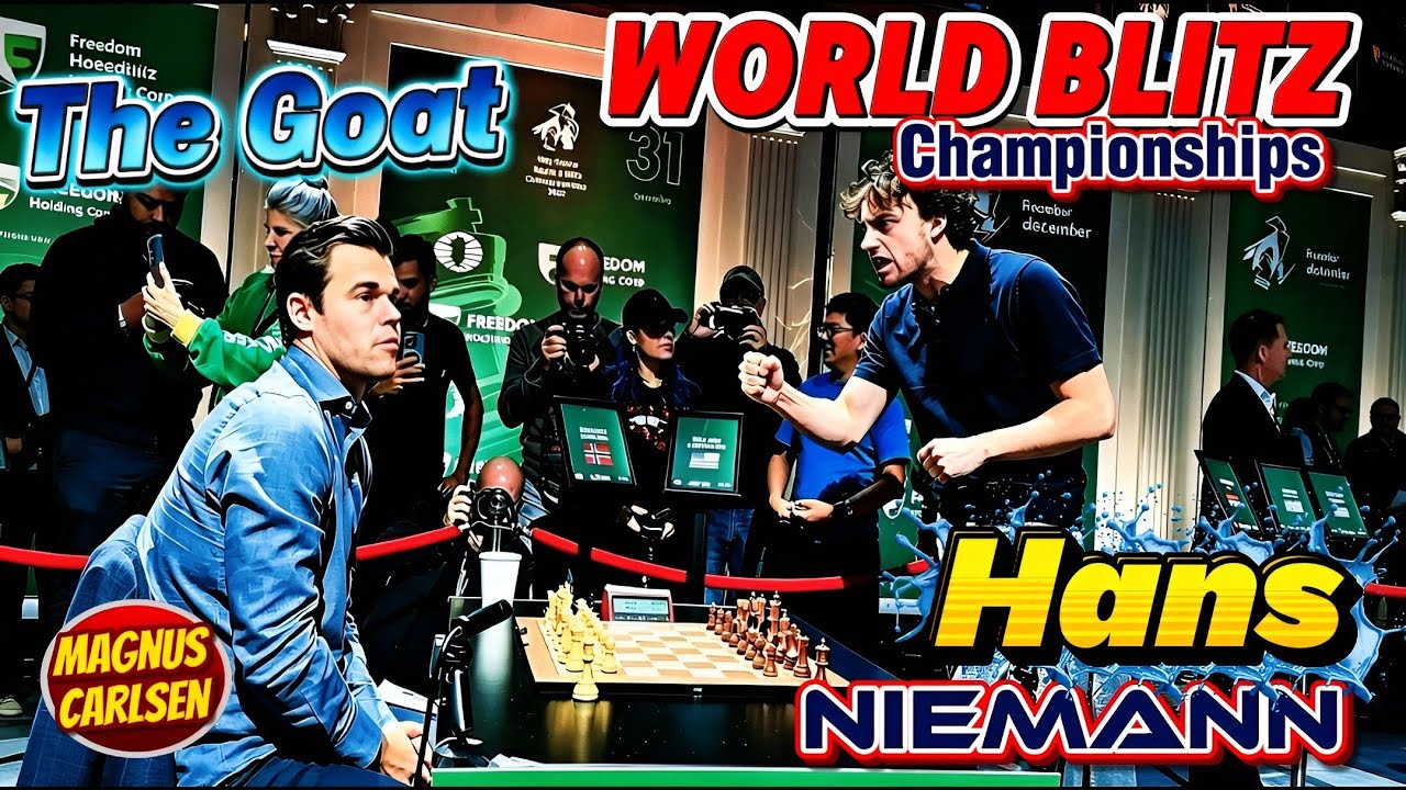 knockout!!! Magnus Vs Hans Niemann || World Blitz Champions