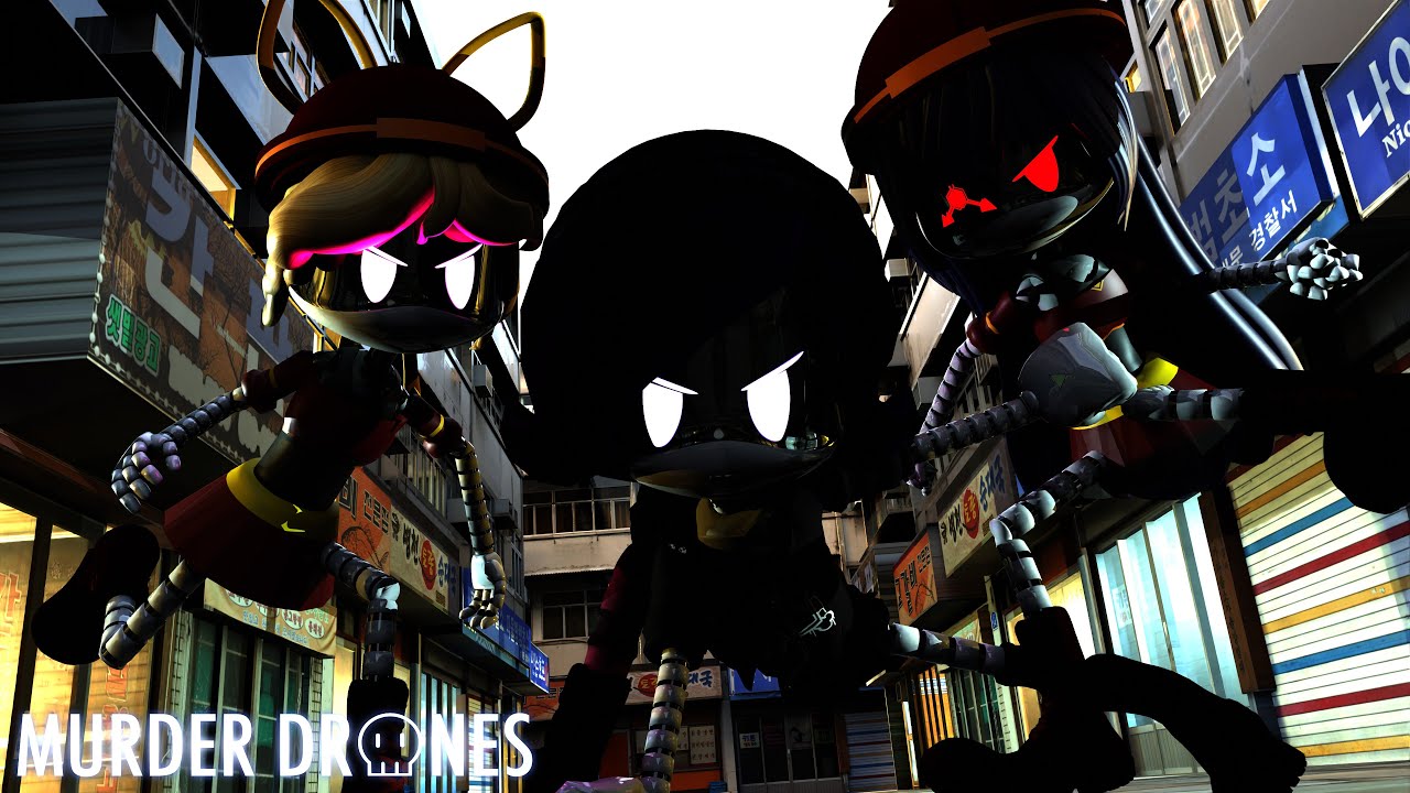 Uzi V.S Doll & Lizzy (Murder Drones Animation)
