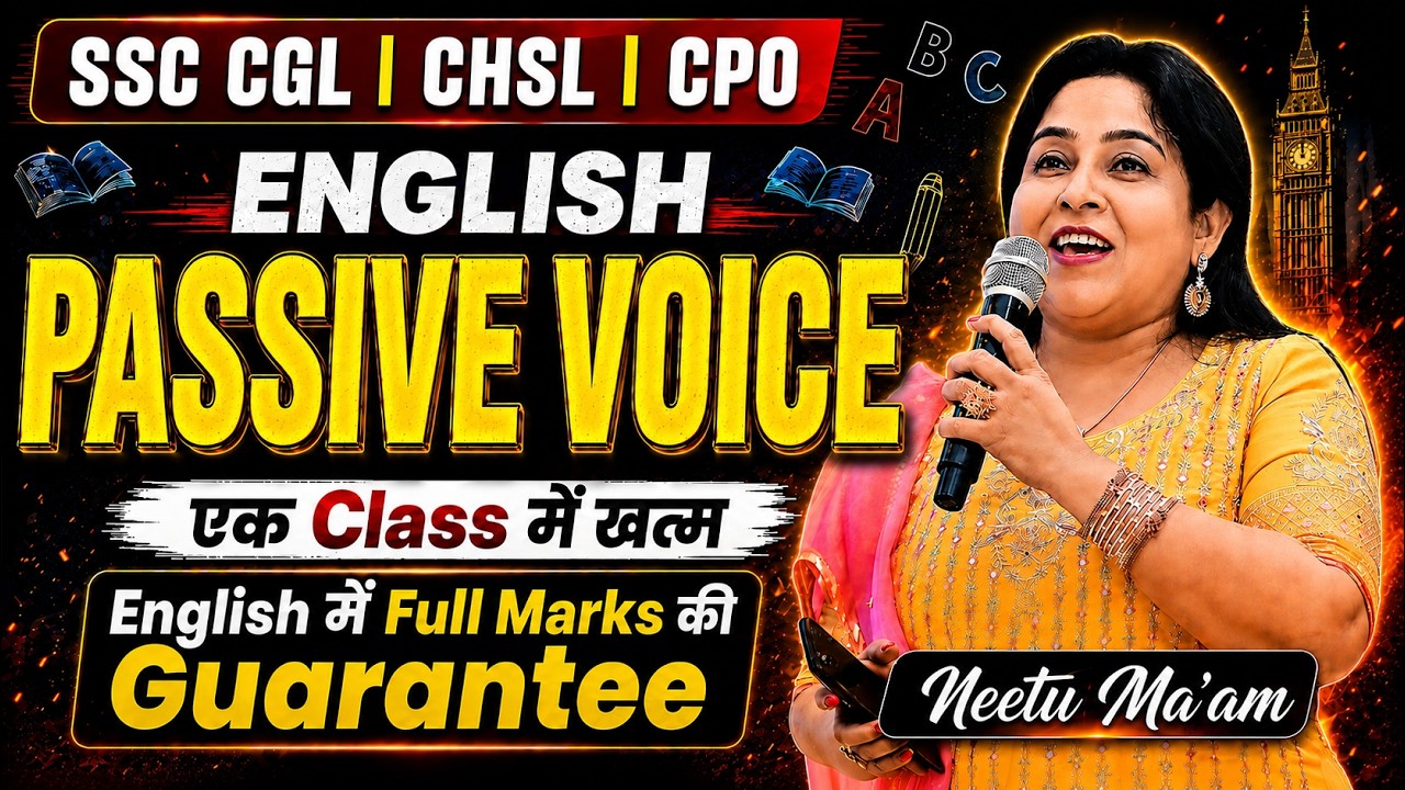SSC CGL English 2026 | Passive Voice Complete in One Class | for SSC CGL 2026 | Neetu Ma'am