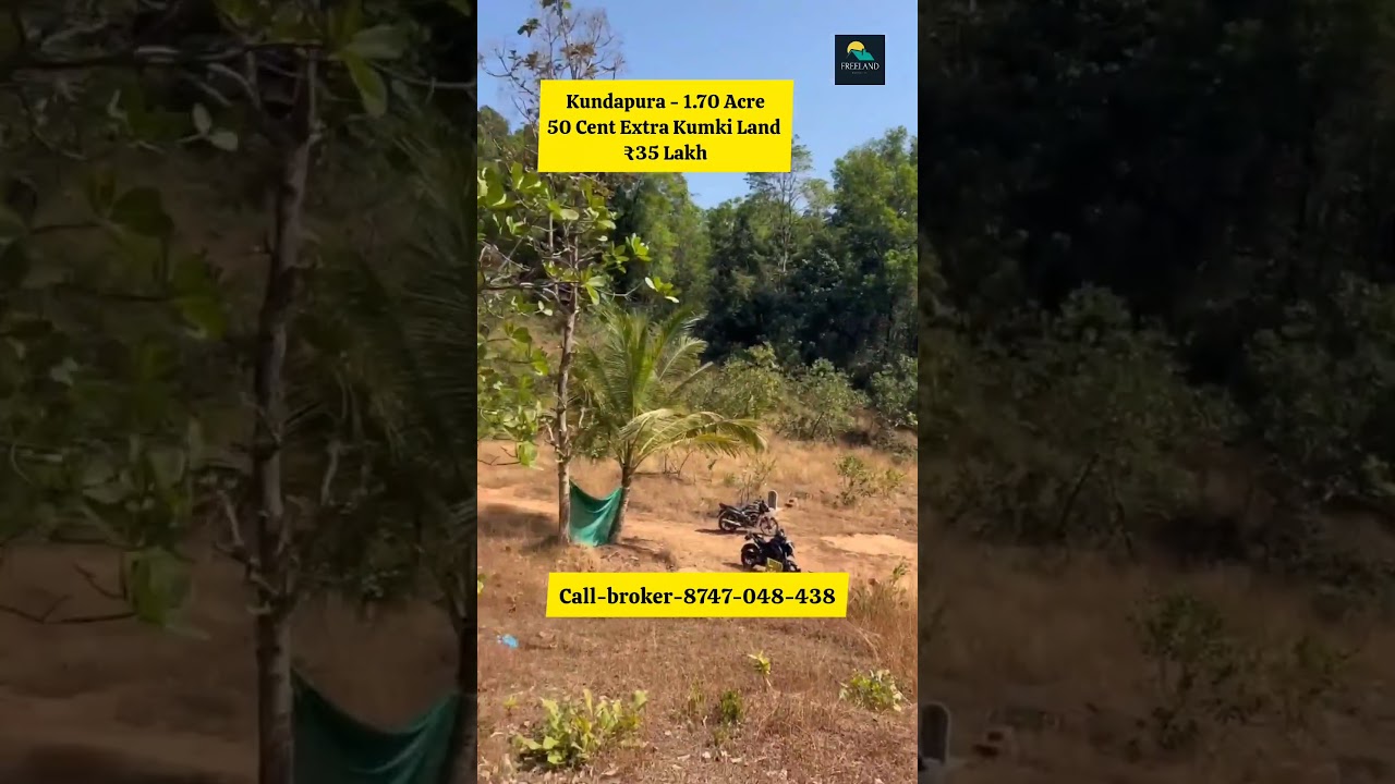 1.70 Acre with 50 Cent Kumki Land House for sale | Kundapura Udupi Karnataka farmhouse Agricultural
