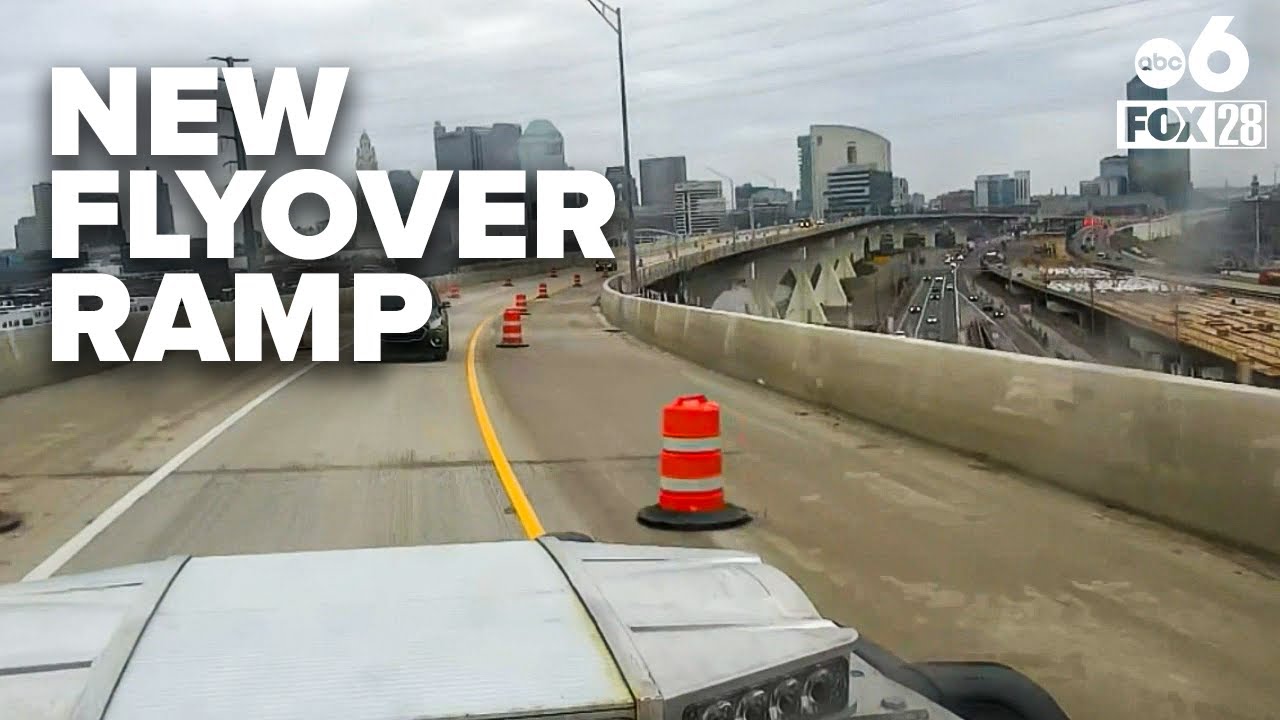 New flyover ramp in Downtown Columbus