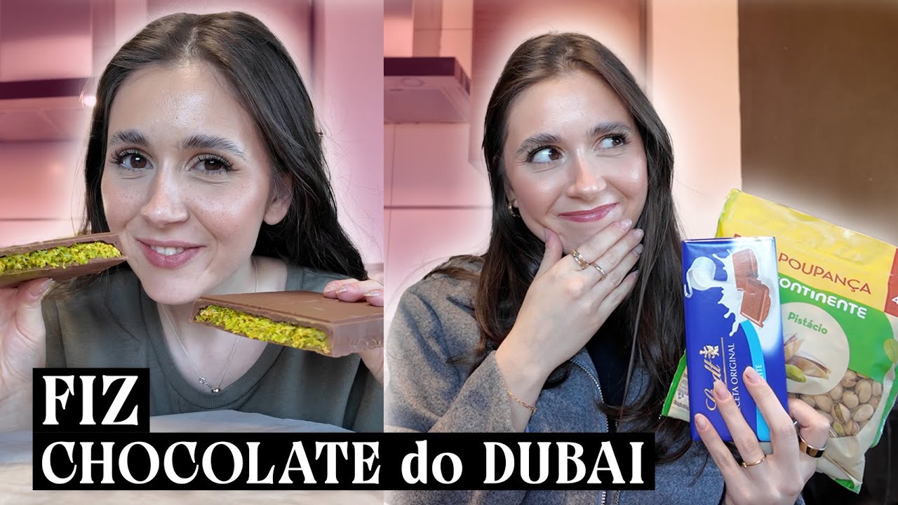 FIZ CHOCOLATE do DUBAI em CASA! Unhas NOVAS, RECEBIDOS | Joana Gentil