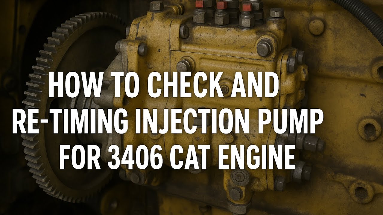 How to Check and Re-timing Injection Pump for 3406 CAT engine.