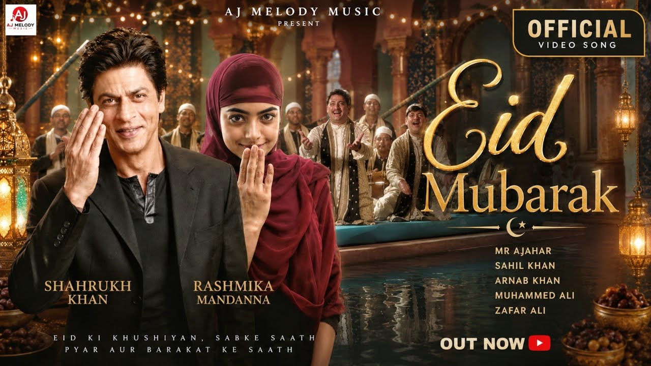 Eid Mubarak (Official Video) | Shahrukh Khan | Salman Khan | Rashmika Mandanna | Aj Melody Music