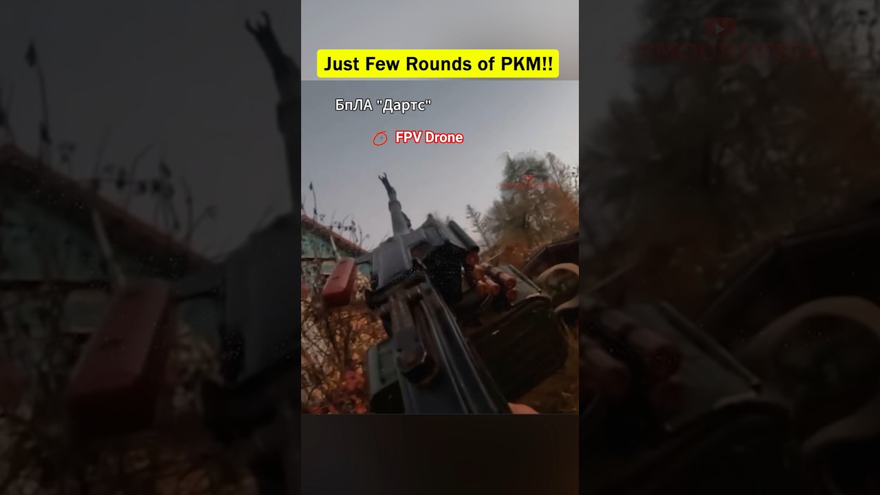 Rosyjski żołnierz zneutralizował drona karabinem maszynowym PKM!
