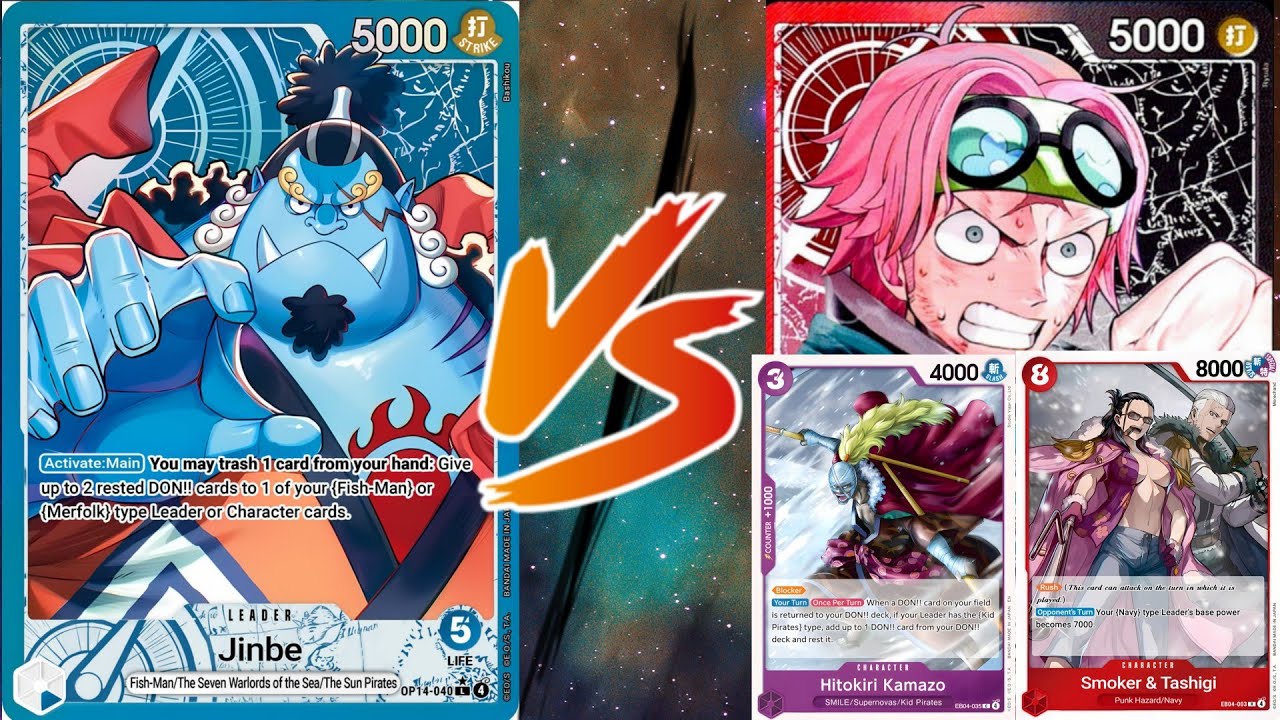 One Piece Card Game: Jinbei vs Koby [EB04 Testing]