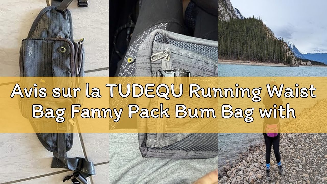 Avis sur la TUDEQU Running Waist Bag Fanny Pack Bum Bag with Two Invisible Bottle Holder for Men Wom