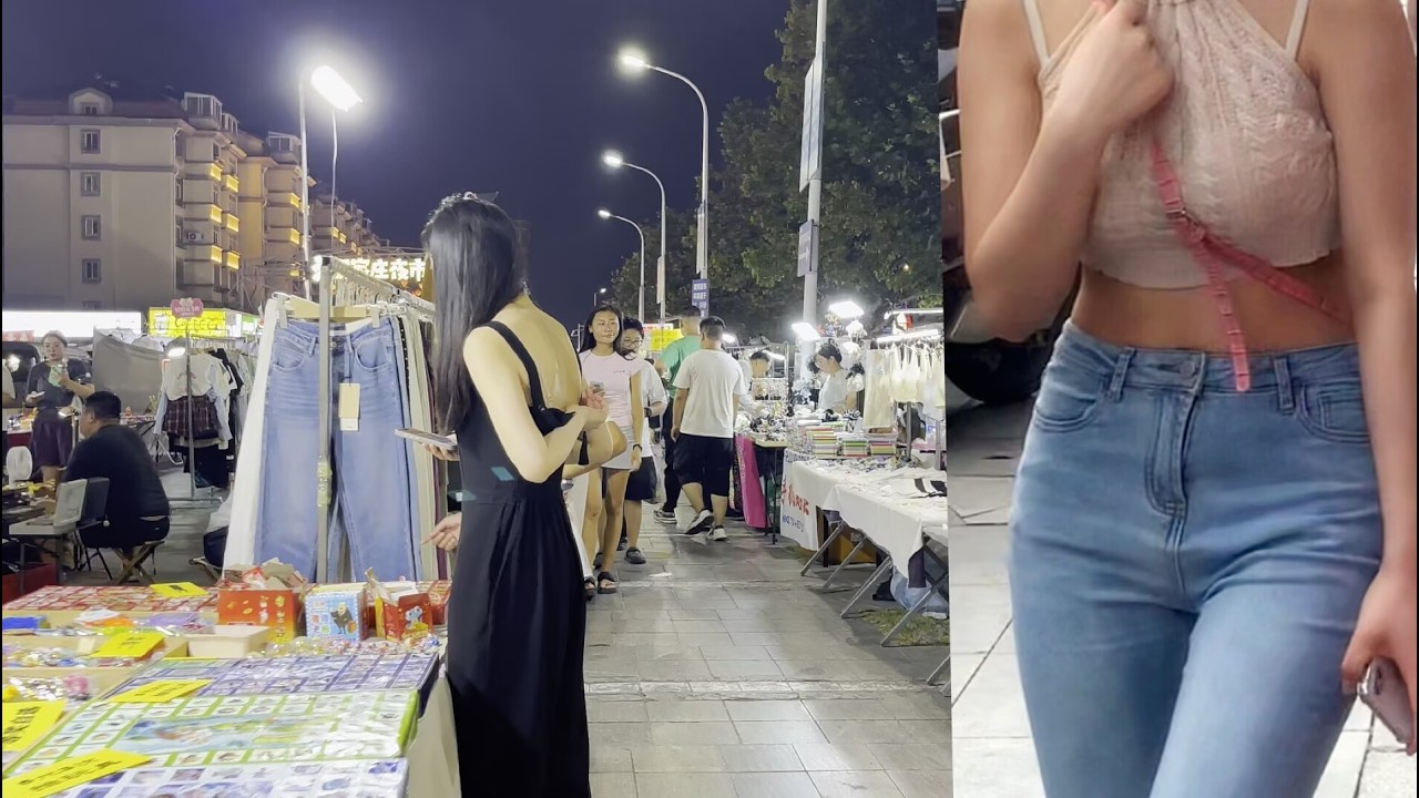青島街拍-呂家莊夜市。Qingdao Street Photography. Streets of Qingdao on Wednesday, August 20, 2025.