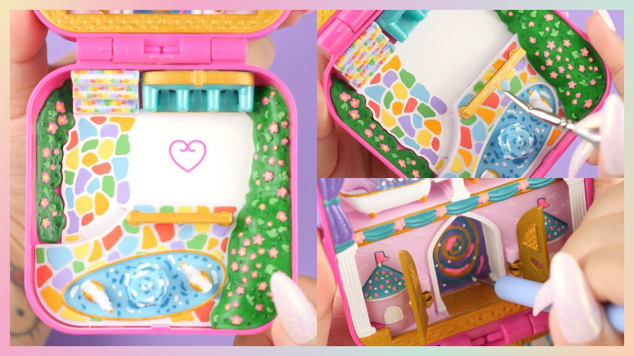 🎨ПОДЕЛКИ🎨 Перекраска Polly Pocket №1: Скрытые убежища маленькой принцессы