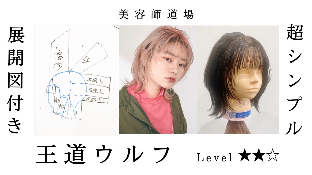 【ウルフボブカット 超簡単な切り方】失敗しない顔周りのレイヤー方法。レディーススタイル、美容師ヘアカット動画