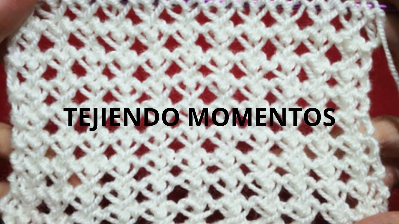 Punto Corazón con dos agujas muy fácil - 