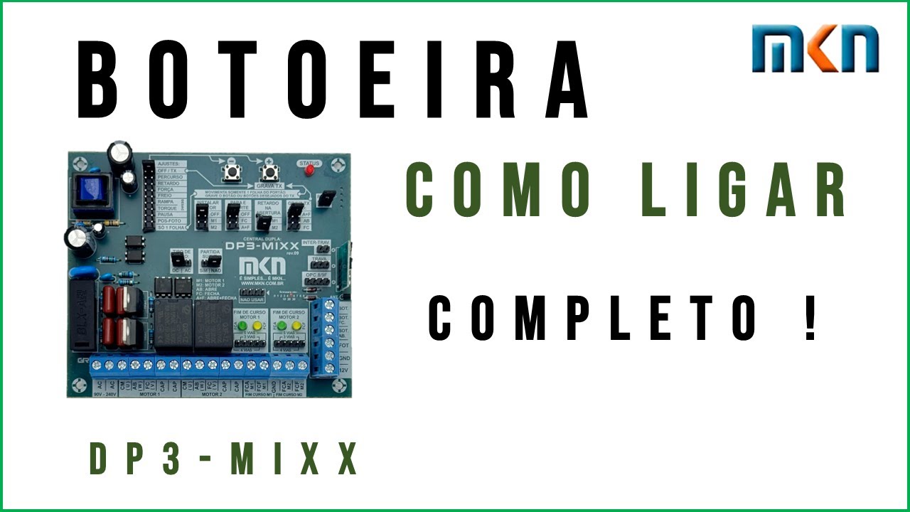 Como Ligar Botoeira na DP3 MIXX MKN Aprenderá Todas as Possibilidades