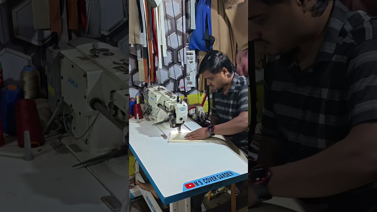 Car seat cover folding stitching tutorial 