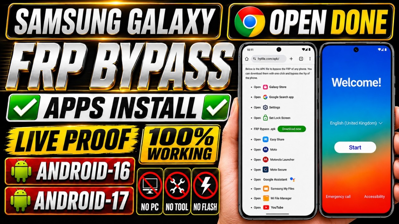🔥 Boom! All Samsung FRP Bypass Android 16-17 | Apps Install Done✅ | 2026 Latest | No PC Required