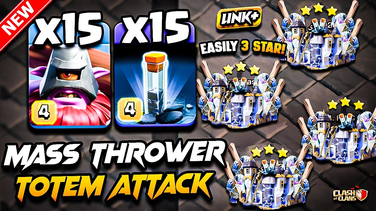 Th18 THROWER Attack With TOTEM (Town Hall 18) Best TH18 Attack Strategy With THROWER Clash of Clans