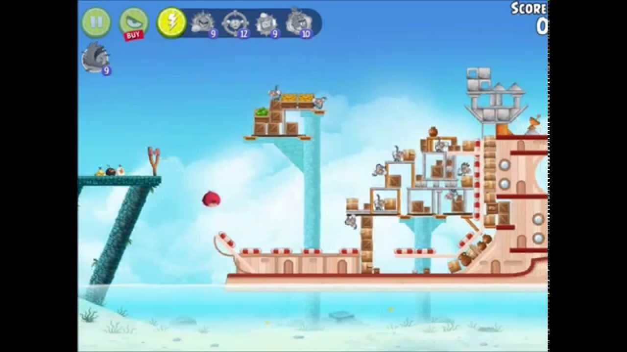 Angry Birds Rio - Hidden Harbor. Level 15. 3 stars