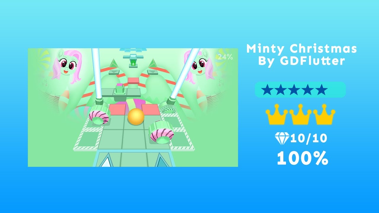 (Rolling Sky Remake) Level 51 - Minty Christmas