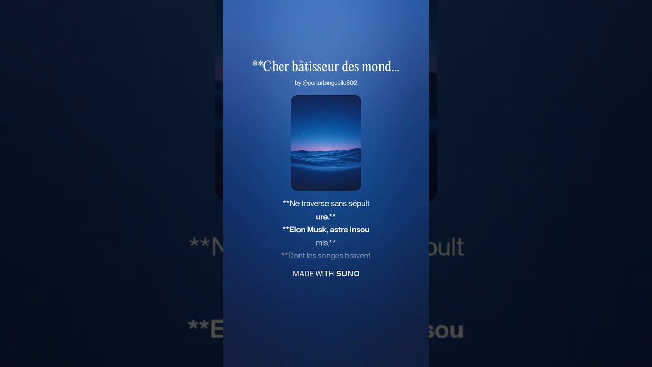 Cher bâtisseur des mondes futurs  Disco
