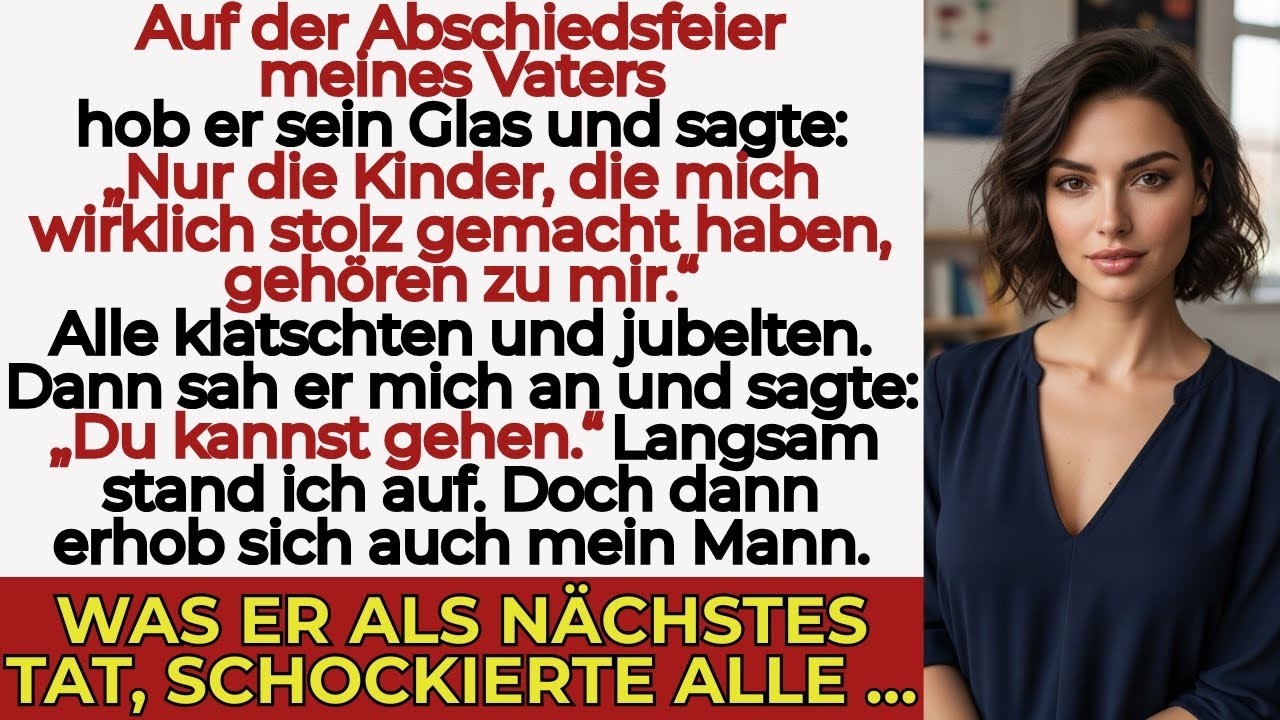 Meine Familie verspottete mich beim Ruhestandsessen meines Vaters — bis mein Mann aufstand