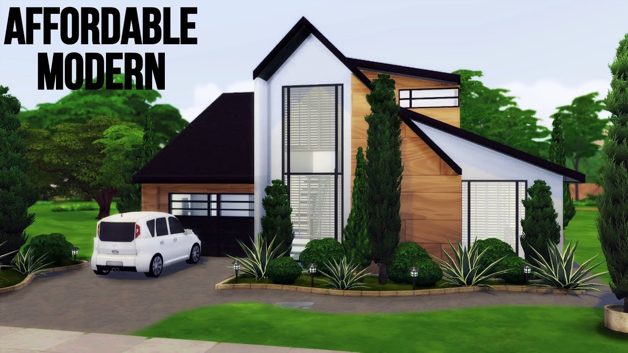 AFFORDABLE MODERN STARTER | NO CC | The Sims 4 Speed Build