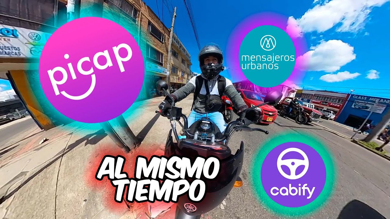 Trabajando con 3 APLICACIONES al mismo TIEMPO, será RENTABLE?, Mensajeros urbanos, Cabify y PICAP