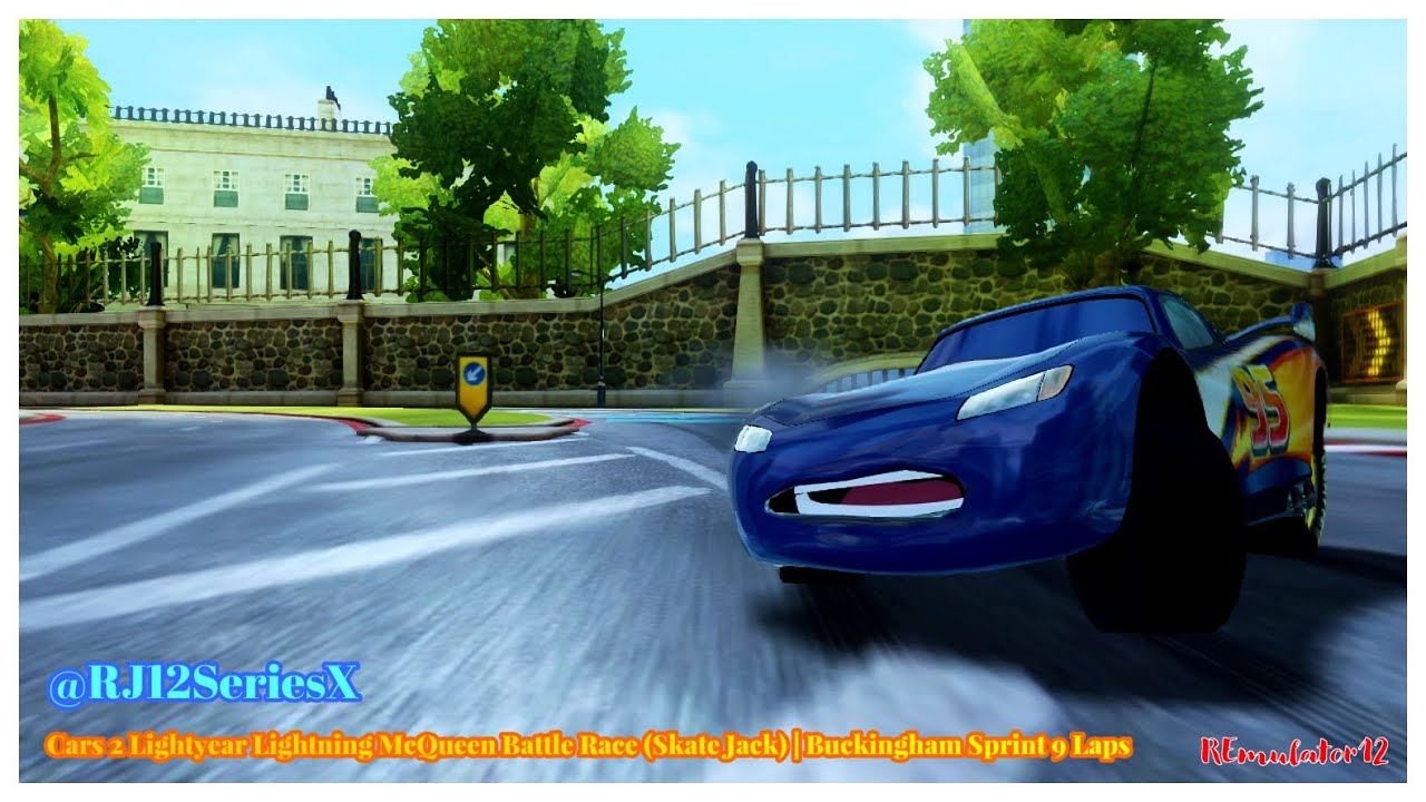 Cars 2 The Video Game | Lightyear Lightning - Battle Race (SJ) | Buckingham Sprint 9 Laps
