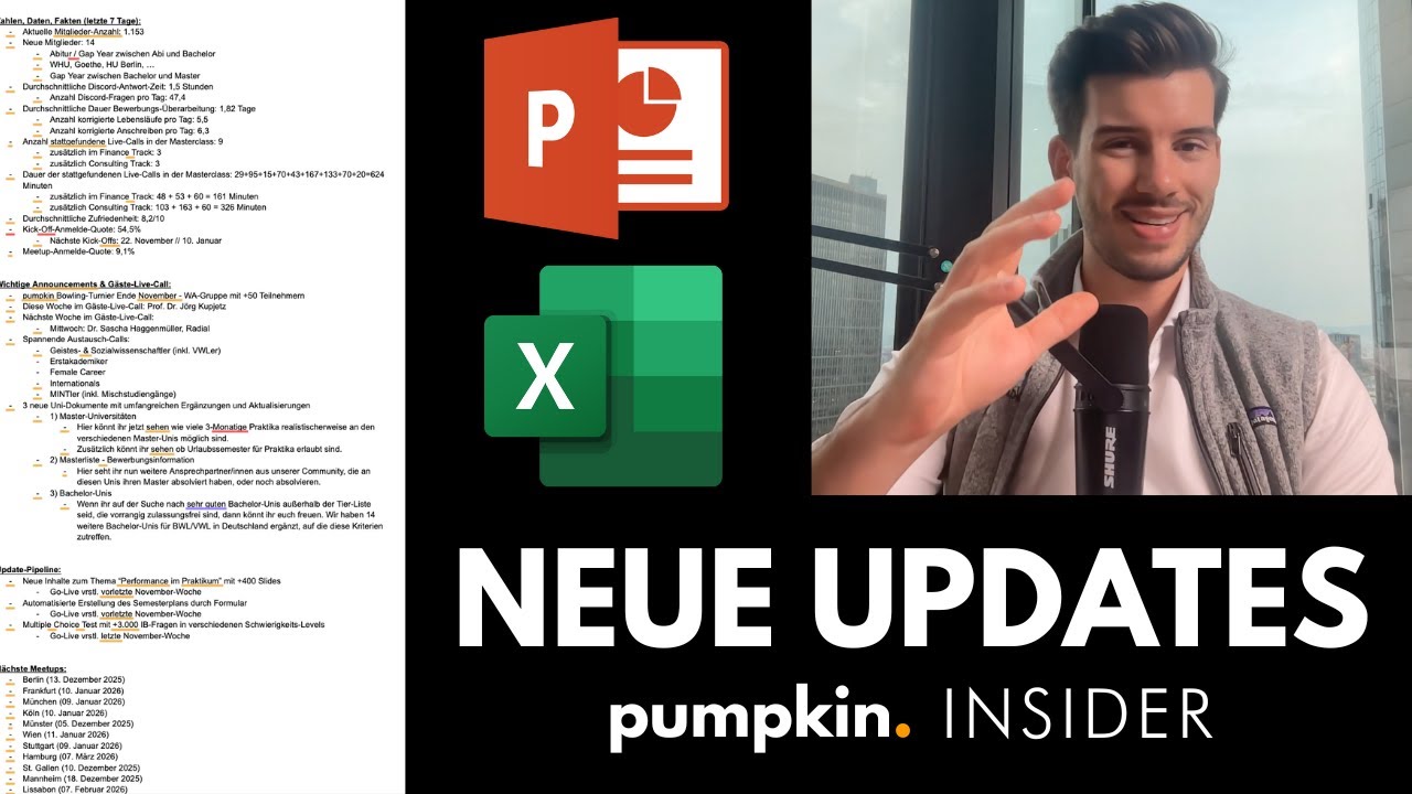 Neues Tracking-Sheet, Master-Update und 400+ Slides Praktikumsperformance | pumpkin. Insider #1