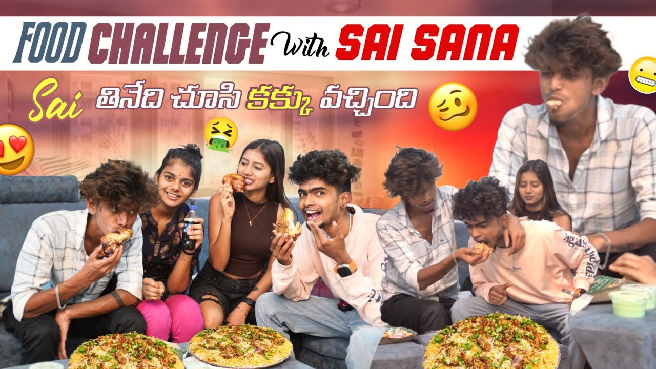 Food challenge with Sai sana||mrajayofficial||went crazy