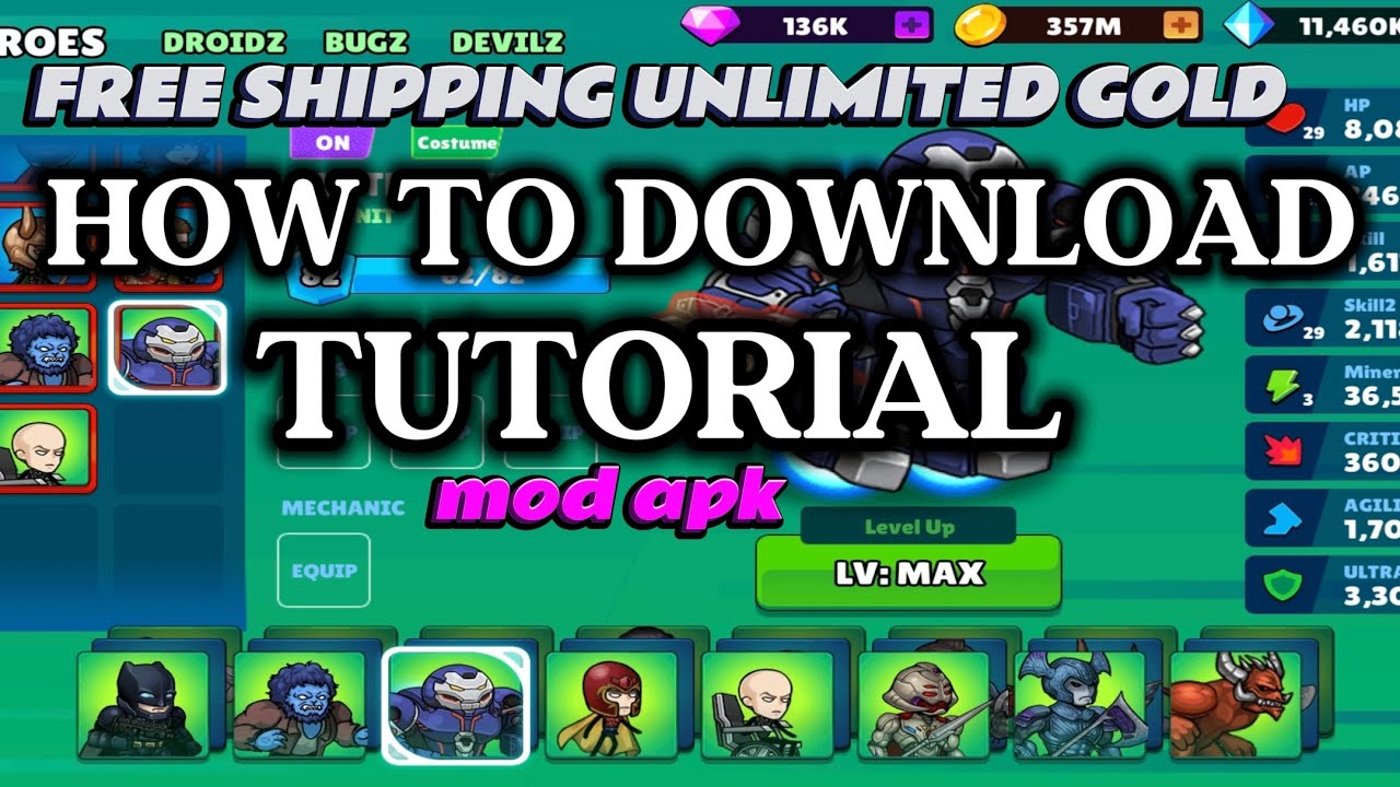 How to Download Hero Wars Stickman Defense MOD APK 💎 Unlimited Gold & Gems