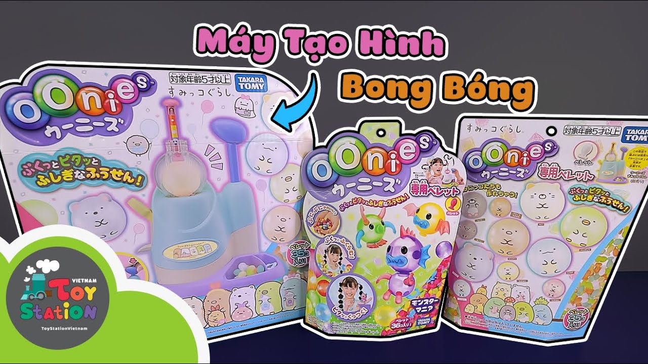Review chiếc máy thổi bong bóng tạo hình quái vật Oonies ToyStation 761