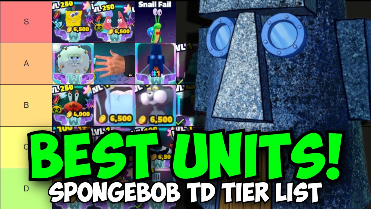 New Best Units in Spongebob TD! (Updated Tier List Ft. Squidward House & Janet & Mary Prismatics!)