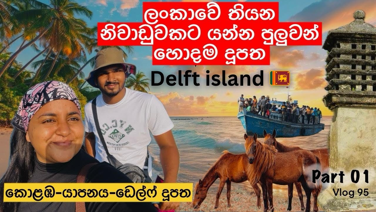 ඩෙල්ෆ් දූපතට අයෙමත් ගියා 🏝 Colombo to Delft Island 🚍 Jaffna Sri Lanka 🇱🇰 Part 01