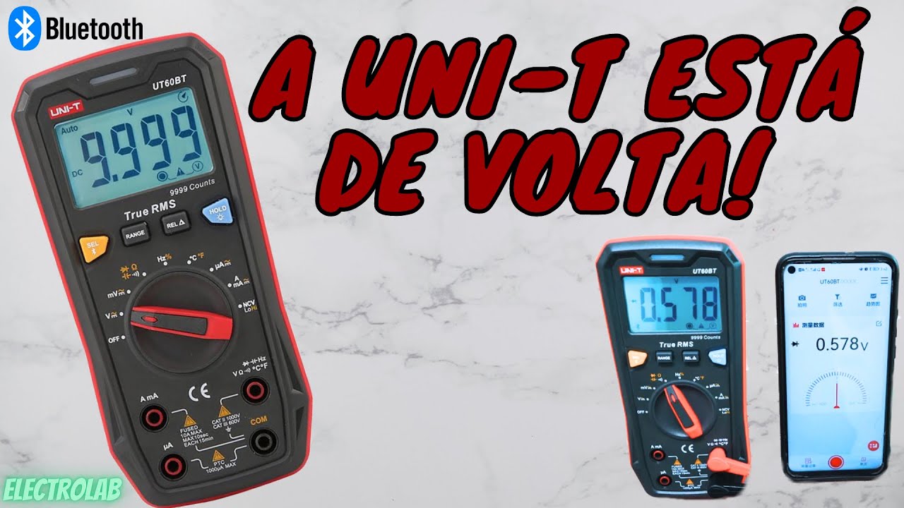 NOVIDADE! UNI-T UT60BT Mult&iacute;metro com Bluetooth e gr&aacute;ficos em App!!