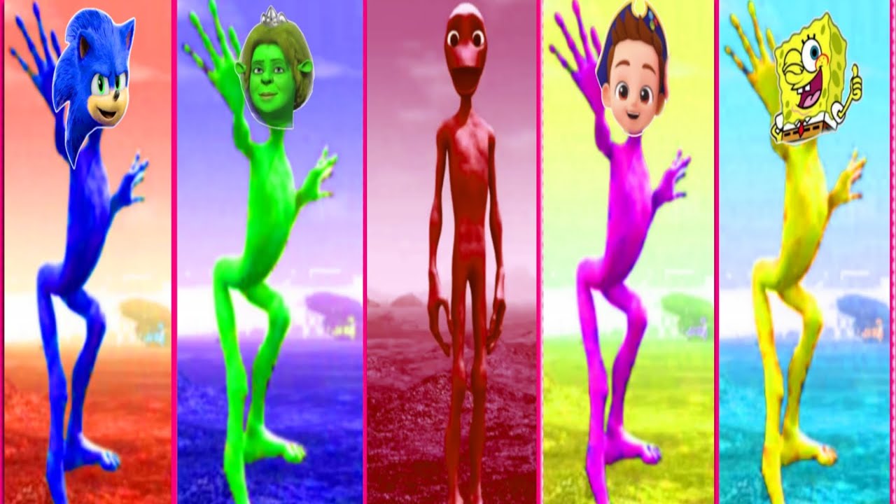 Shrek vs Sonic vs Bebefin | Alien Dance
