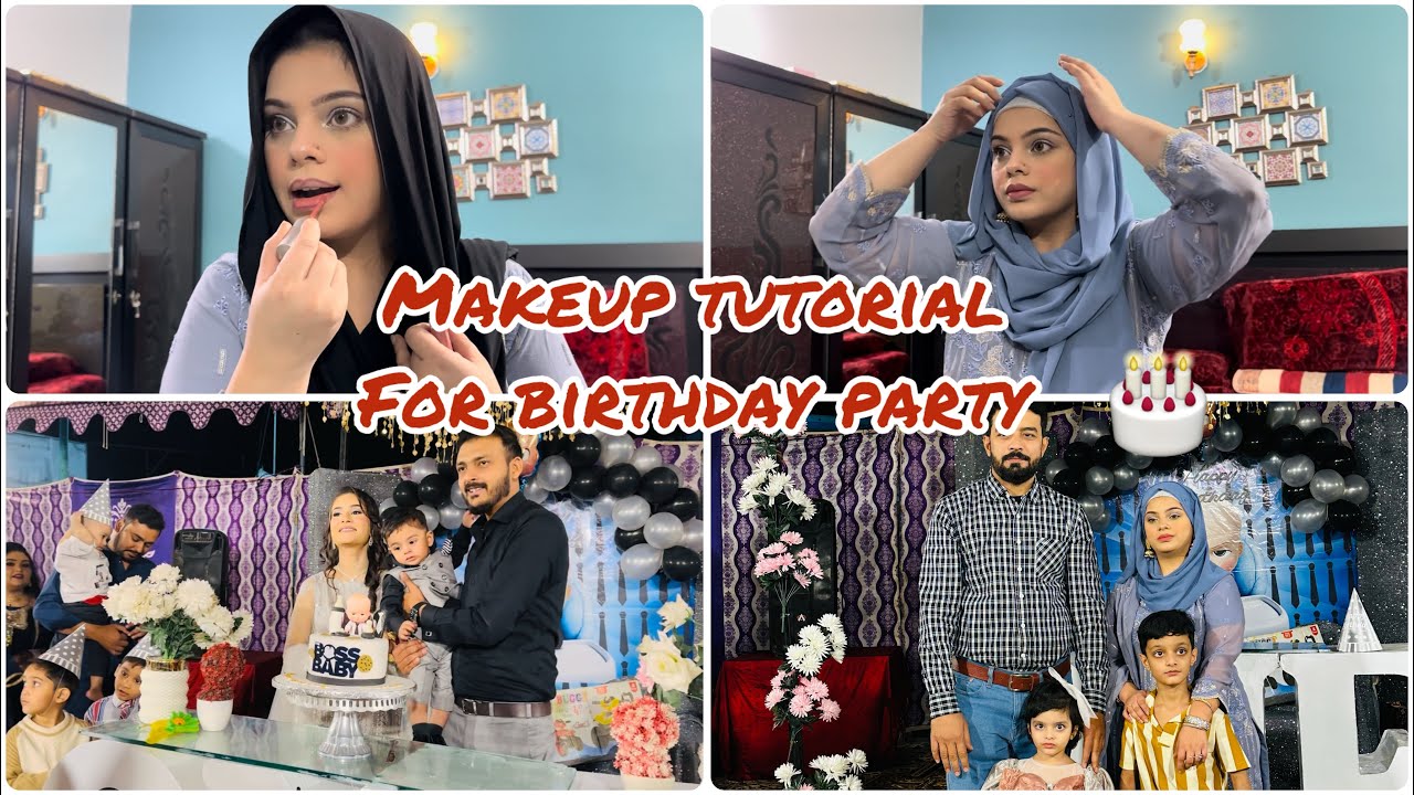 Get Ready with me for Birthday party | Party Hijab Tutorial 😍
