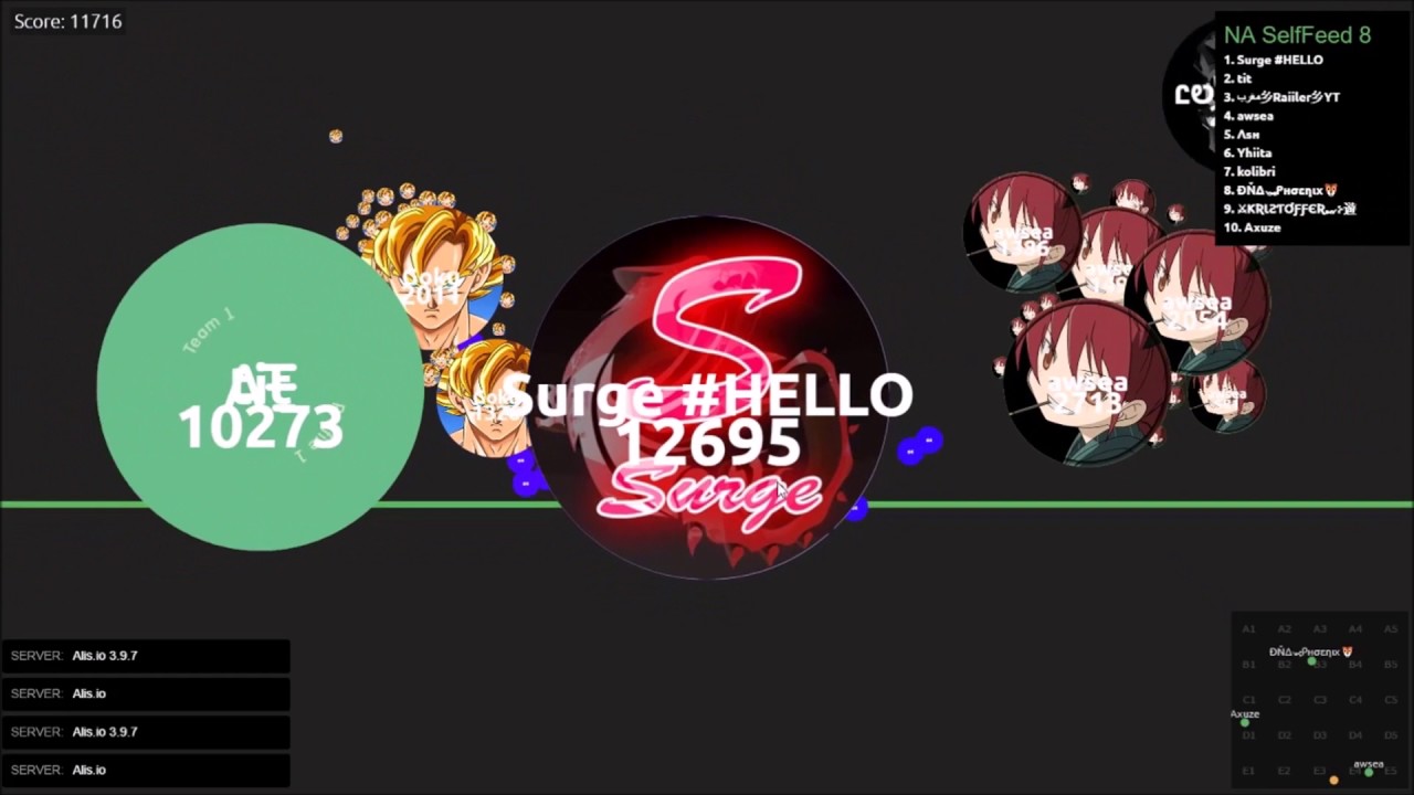 FASTEST SELF FEED WIN EVER?!? | EPIC ALIS.IO WINS WTF!?!?!