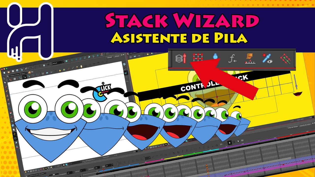 Stack Wizard o Asistente de Pila - ToonBoom - Controles Maestros Avanzados