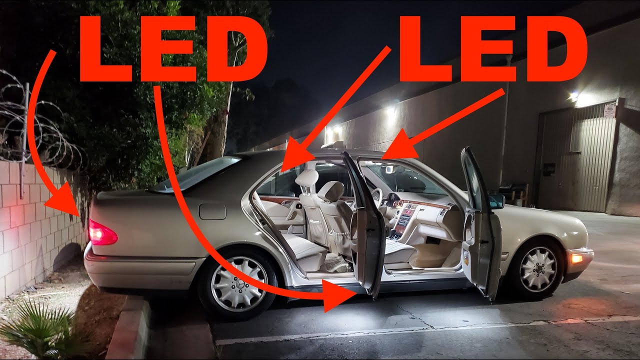Установка светодиодной подсветки салона на мой Mercedes Benz w210 E300d