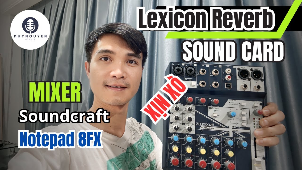 Mixer Thương Hiệu Mỹ Soundcarft Notepad 8FX - Reverb Lexicon