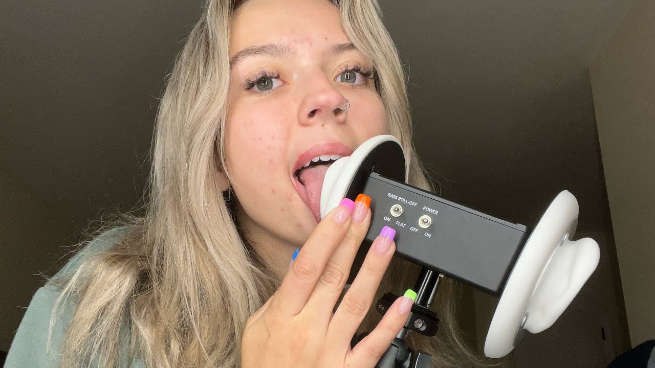 ASMR 30+ Minutes- No Talking, 3dio Ear Licking, Lens Licking & Mouth Sounds|