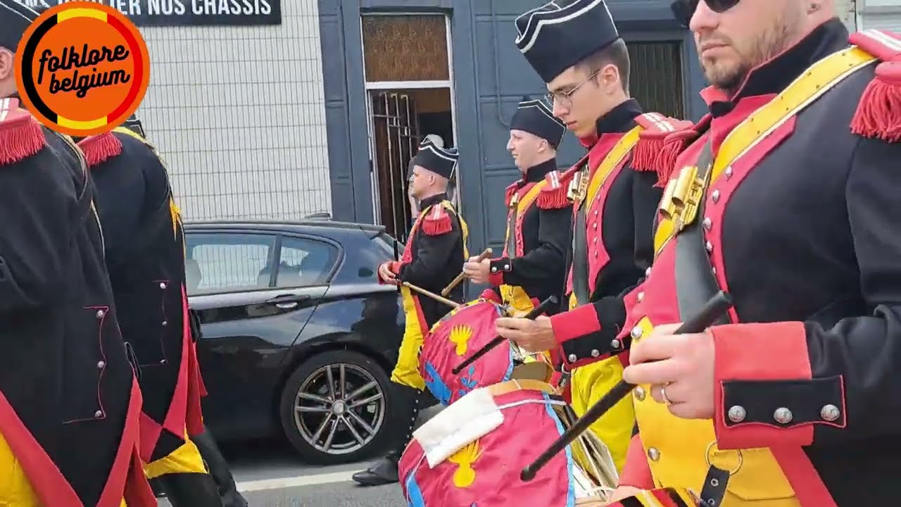 🥁 Gendarmes d'élite marche St-Roch de Châtelet 2023 🥁 folklore belgium 🥁